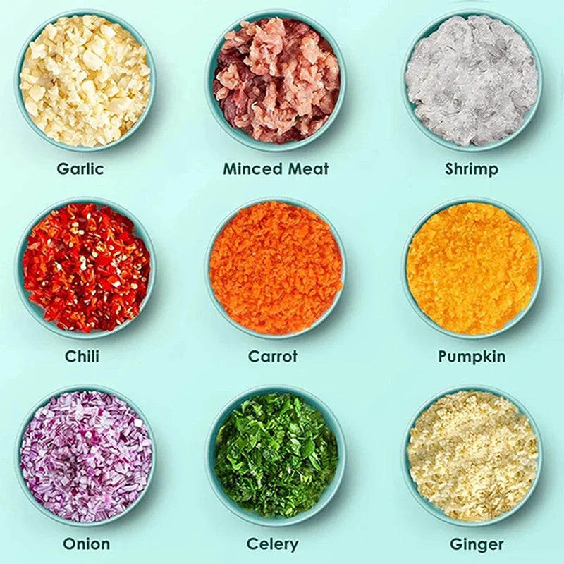 QuickDice Mini Electric Garlic Chopper 250ml