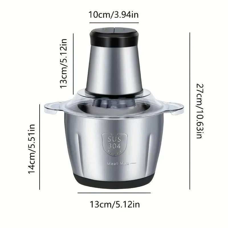 QuickDice™ Electric Meat Grinder 2L/3L – Stainless Steel Food Processor