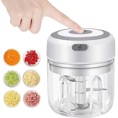 QuickDice Mini Electric Garlic Chopper 250ml