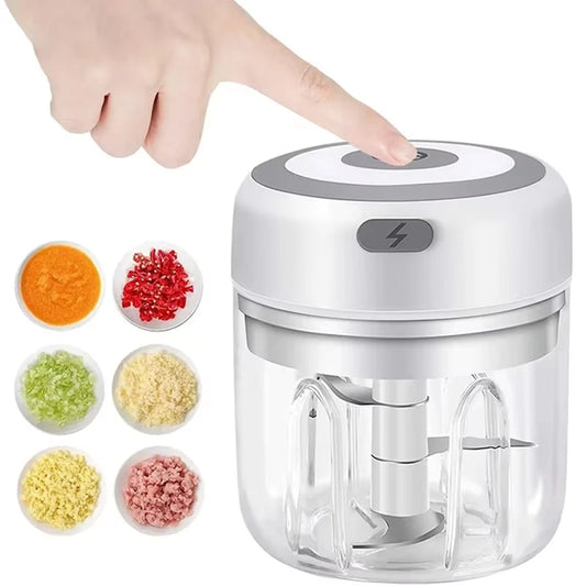 QuickDice Mini Electric Garlic Chopper 250ml